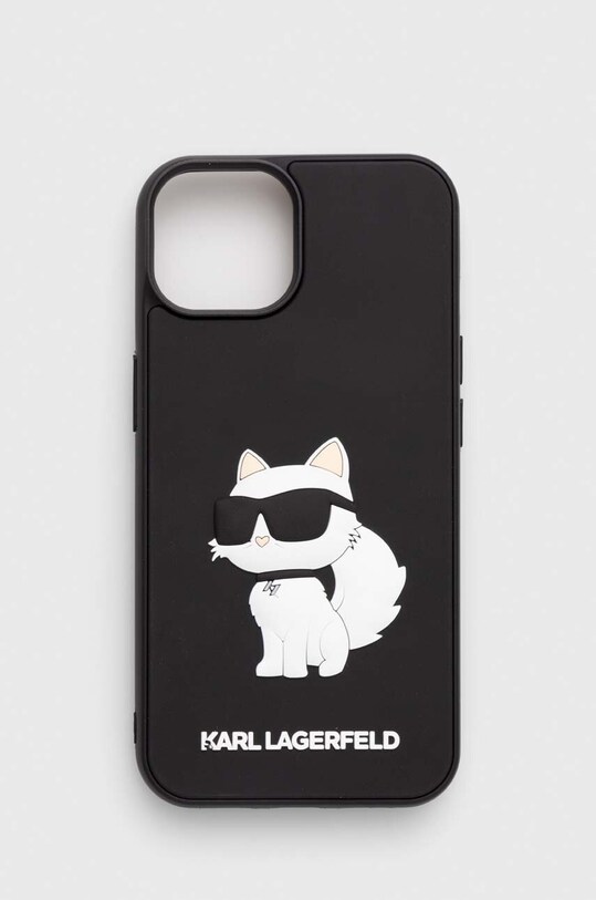 Karl Lagerfeld telefon tok iPhone 14 6.1" telefonhoz fekete KLHCP14S3DRKHNK