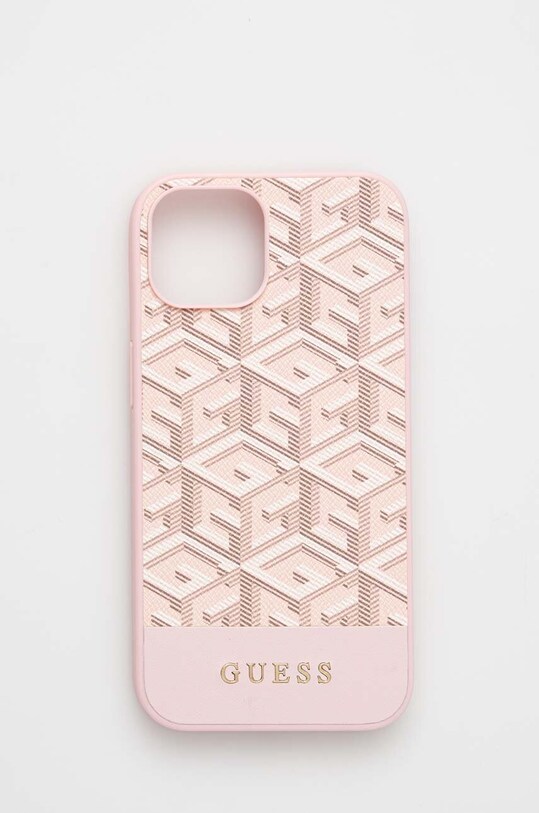 Guess husă pentru telefon iPhone 14 6,1" pentru telefon roz GUHMP14SHGCFSEP