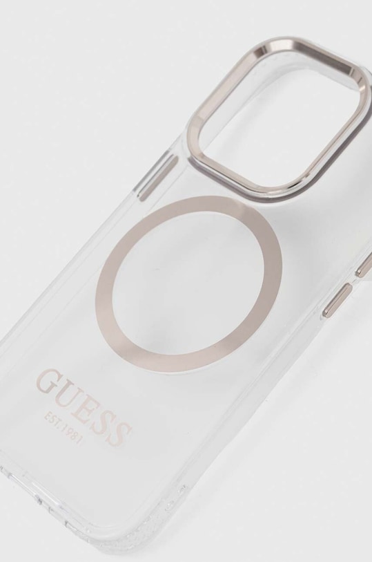 Puzdro na mobil Guess iPhone 14 Pro 6,1" GUHMP14LHTRMD zlatá AA00