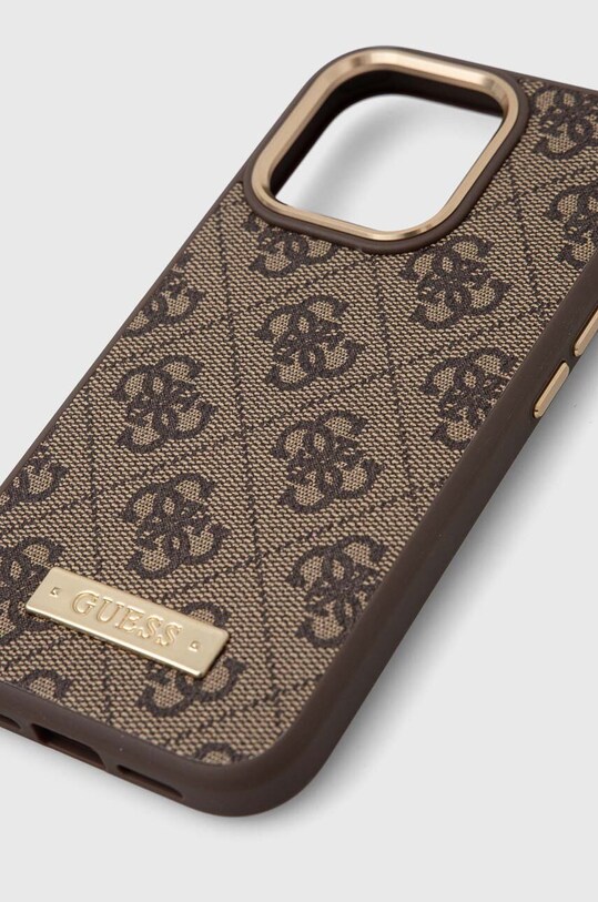 Guess etui na telefon iPhone 14 Pro 6,1" GUHMP14LU4GPRW brązowy AA00
