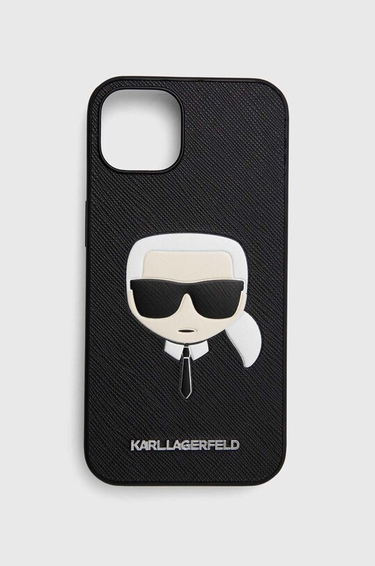 Karl Lagerfeld telefon tok iPhone 13 6,1" telefonhoz fekete KLHCP13MSAKHBK