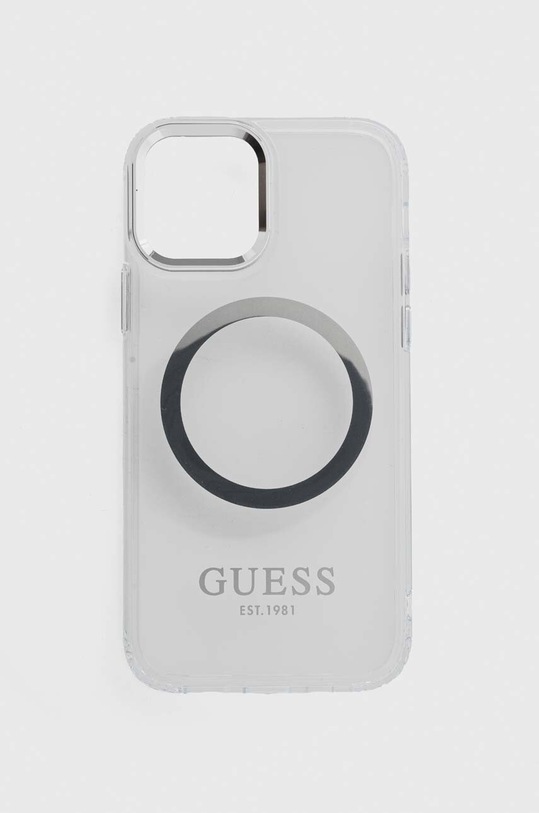 Guess etui na telefon iPhone 12/12 Pro 6.1" na telefon srebrny GUHMP12MHTRMS