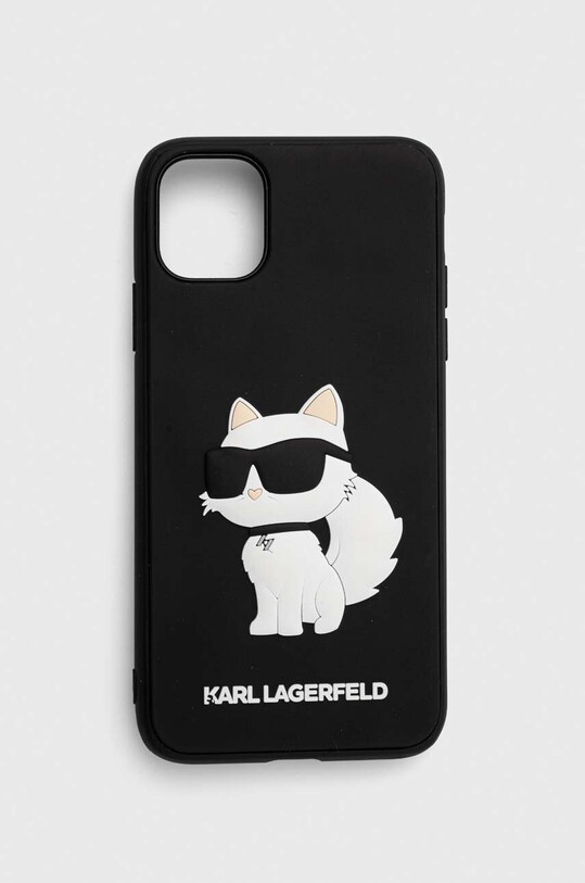 Karl Lagerfeld etui na telefon iPhone 11/ XR na telefon czarny KLHCN613DRKHNK