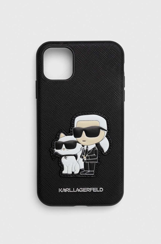 Karl Lagerfeld Husă pentru telefon iPhone 11/ Xr pentru telefon negru KLHCN61SANKCPK