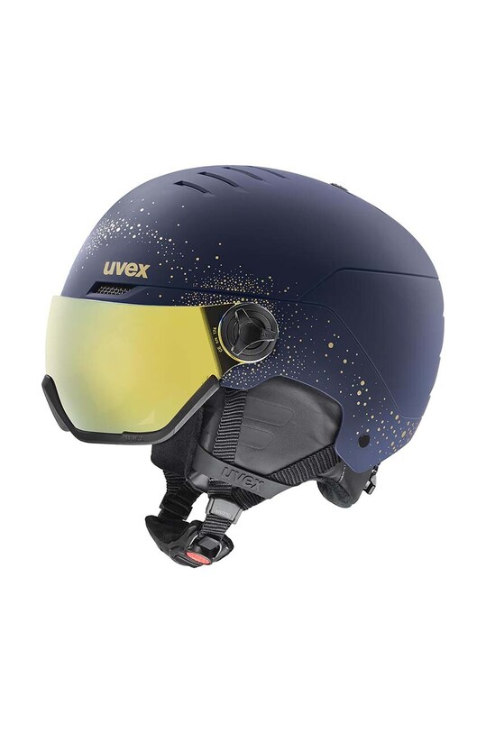 Горнолыжный шлем Uvex Wanted Visor WE тёмно-синий 56.6.264