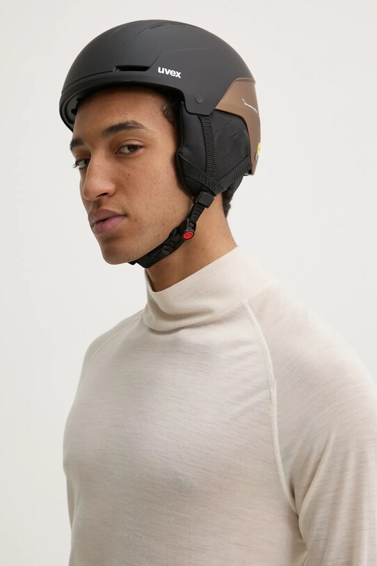 Гірськолижний шолом Uvex Stance коричневий 56.6.314