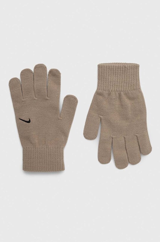 Nike rękawiczki Knit Swoosh aplikacja beżowy N.100.0665.221