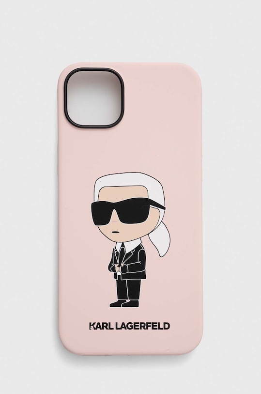 Puzdro na mobil Karl Lagerfeld iPhone 14 Plus 6,7 na mobil ružová KLHCP14MSNIKBCP