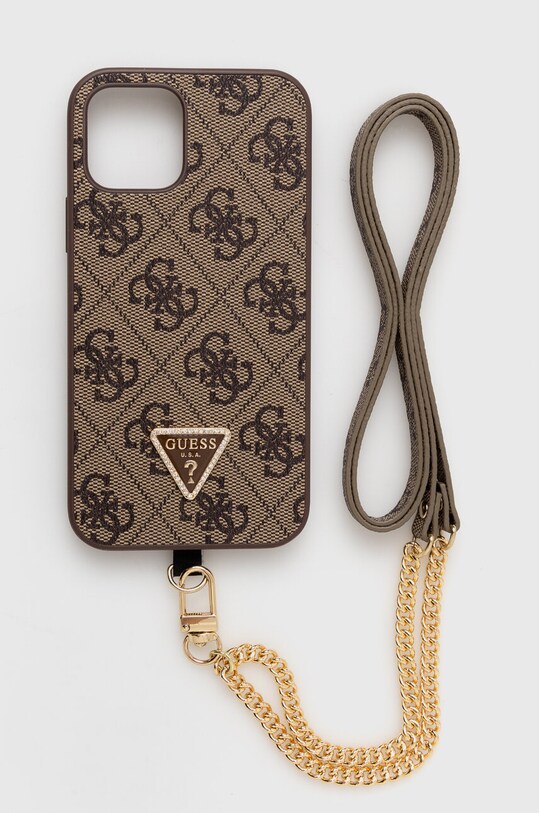 Θήκη κινητού Guess iPhone 12 / 12 Pro 6.1 για τηλέφωνο καφέ GUHCP12MP4TDSCPW
