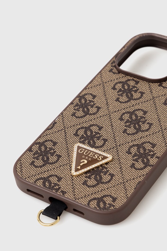 Guess etui na telefon iPhone 14 Pro 6.1 GUHCP14LP4TDSCPW brązowy AA00