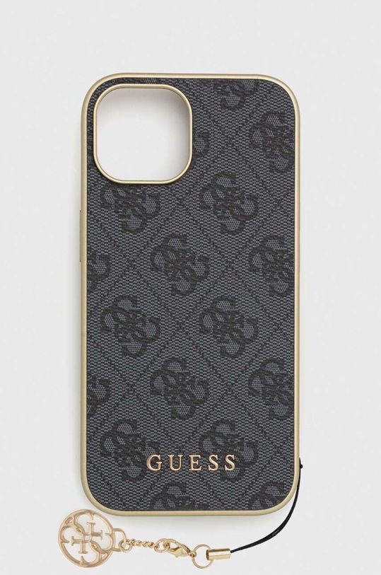 Guess etui na telefon iPhone 15 6.1 na telefon szary GUHCP15SGF4GGR