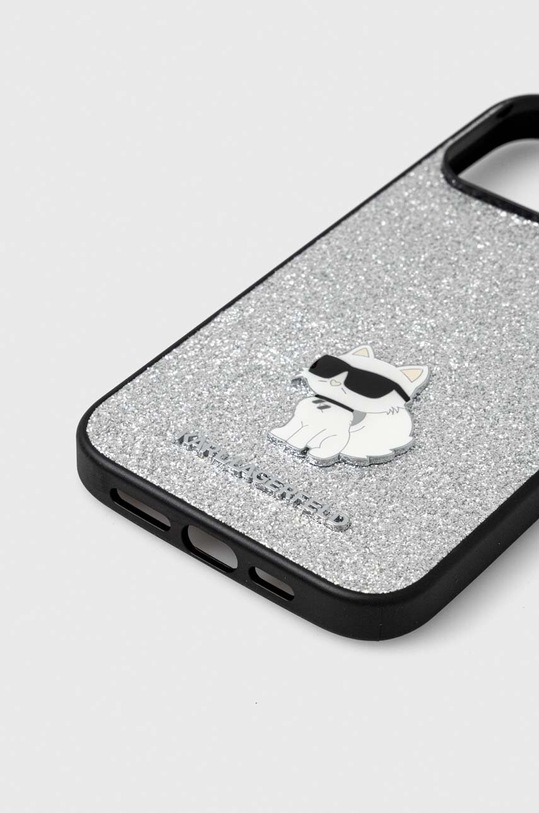 Puzdro na mobil Karl Lagerfeld iPhone 15 Pro Max 6.7 KLHCP15XGCNPSG strieborná AA00