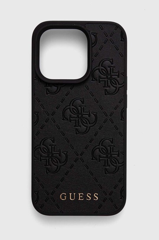 Guess Husă pentru telefon iPhone 15 Pro 6.1 pentru telefon negru GUHCP15LP4EPMK