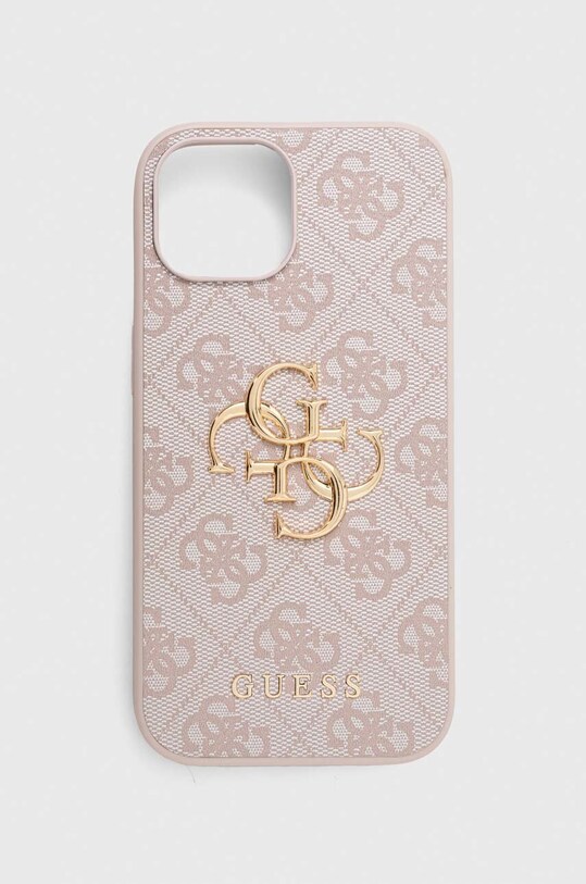 Puzdro na mobil Guess iPhone 15 6.1 nášivka ružová GUHCP15S4GMGPI