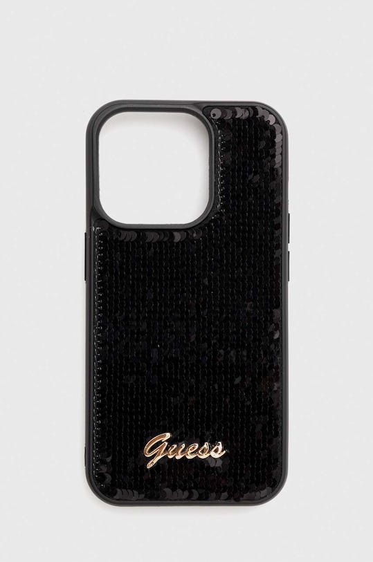 Guess Husă pentru telefon iPhone 15 Pro 6.1 pentru telefon negru GUHCP15LPSFDGSK