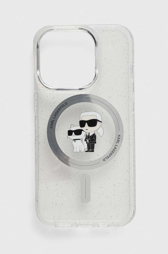 Θήκη κινητού Karl Lagerfeld iPhone 15 Pro 6.1 για τηλέφωνο διαφανή KLHMP15LHGKCNOT
