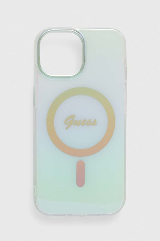Puzdro na mobil Guess iPhone 15 6.1 na mobil viacfarebná GUHMP15SHITSQ