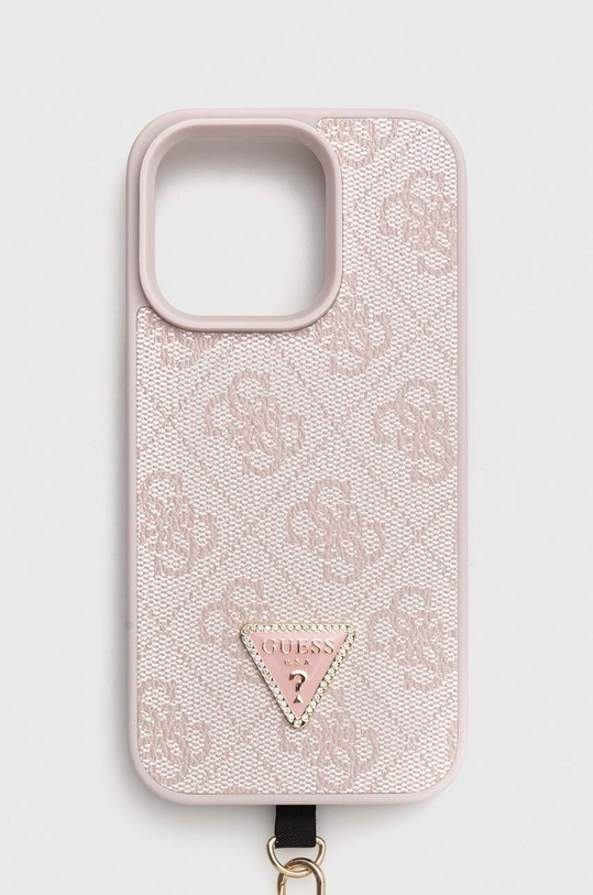 Guess Husă pentru telefon iPhone 15 Pro 6.1 pentru telefon roz GUHCP15LP4TDSCPP