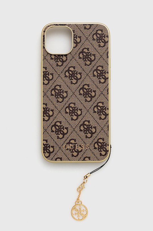 Guess etui na telefon iPhone 15 Plus 6.7 na telefon brązowy GUHCP15MGF4GBR