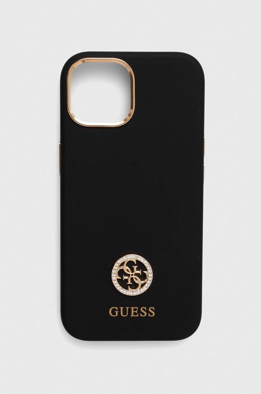 Guess Husă pentru telefon iPhone 15 6.1 pentru telefon negru GUHCP15SM4DGPK