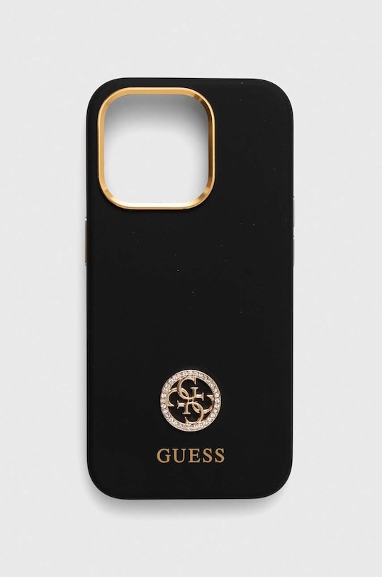 Guess Husă pentru telefon iPhone 15 Pro 6.1 pentru telefon negru GUHCP15LM4DGPK