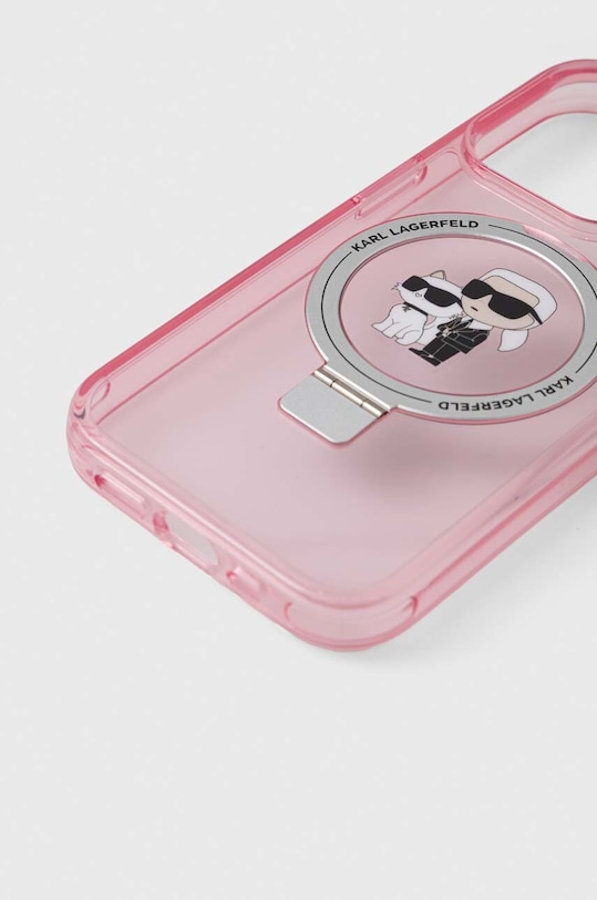 Obal na telefon Karl Lagerfeld iPhone 15 Pro 6.1 KLHMP15LHMRSKCP růžová AA00
