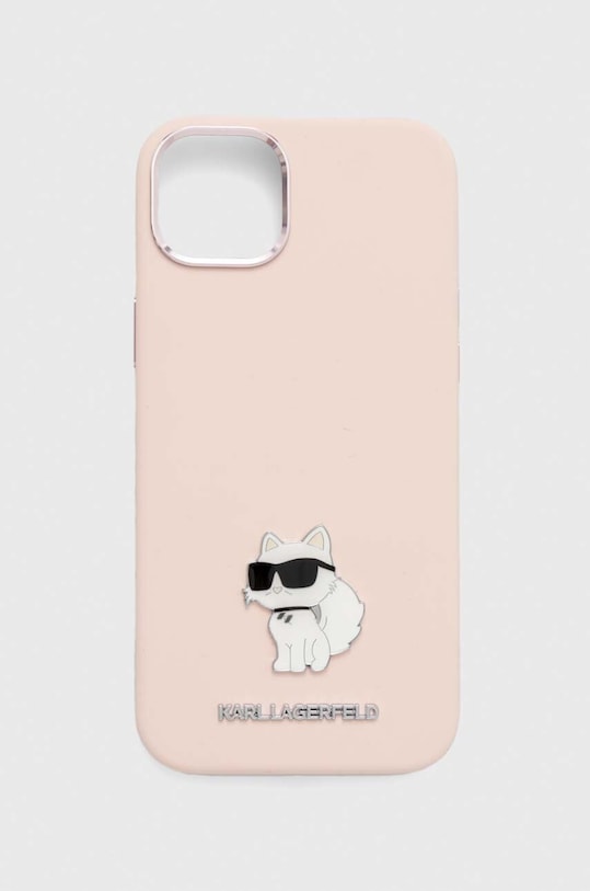 Obal na telefon Karl Lagerfeld iPhone 15 Plus / 14 Plus 6.7'' na mobil růžová KLHCP15MSMHCNPP