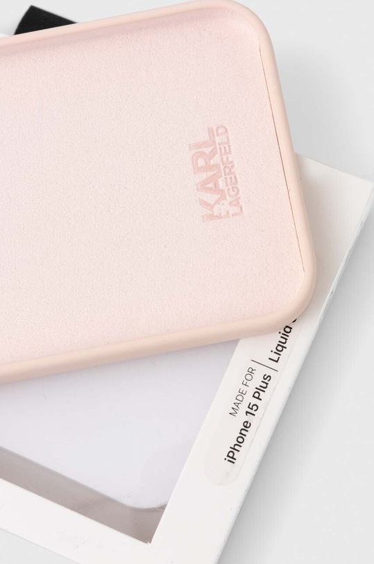 Doplňky Obal na telefon Karl Lagerfeld iPhone 15 Plus / 14 Plus 6.7'' KLHCP15MSMHCNPP růžová