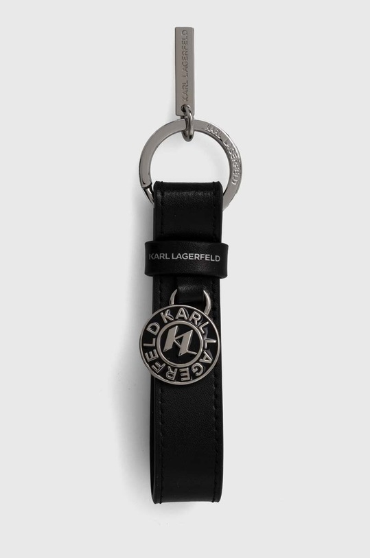 Шкіряний брелок Karl Lagerfeld чорний 241W3803