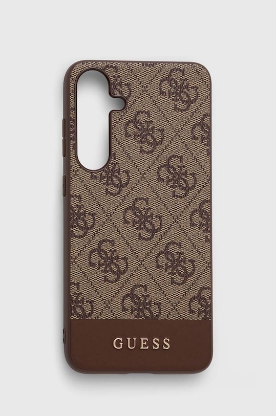 Obal na telefon Guess S24 + S926 na mobil hnědá GUHCS24MG4GLBR