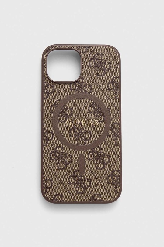 Чехол на телефон Guess iPhone 15 / 14 / 13 6,1" для телефона коричневый GUHMP15SG4GFRW