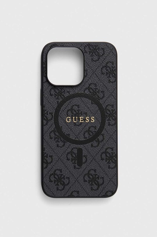 Guess telefon tok iPhone 15 Pro Max 6,7" telefonhoz fekete GUHMP15XG4GFRK