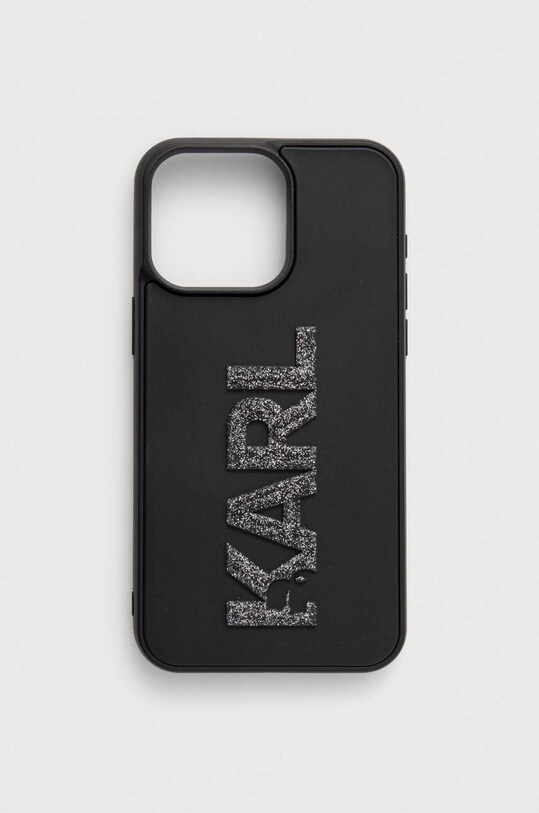 Karl Lagerfeld Husă pentru telefon iPhone 15 Pro Max 6.7" pentru telefon negru KLHCP15X3DMBKCK