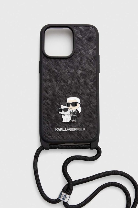 Karl Lagerfeld Husă pentru telefon iPhone 15 Pro Max 6.7" pentru telefon negru KLHCP15XSAKCPSK