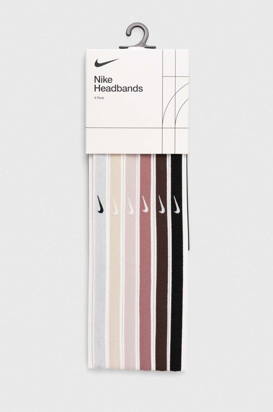 Nike opaski na głowę 6-pack trening beżowy N.100.2021.137