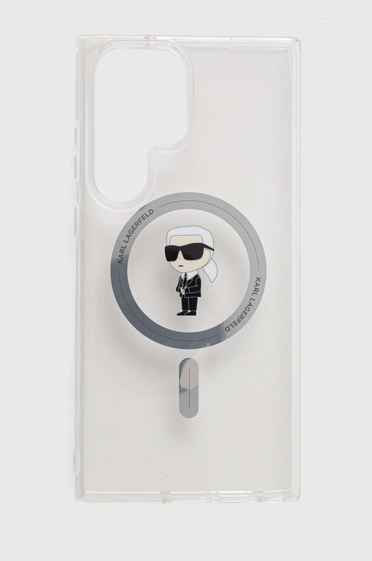 Puzdro na mobil Karl Lagerfeld S23 Ultra S918 potlač priesvitná KLHMS23LHFCKNOT