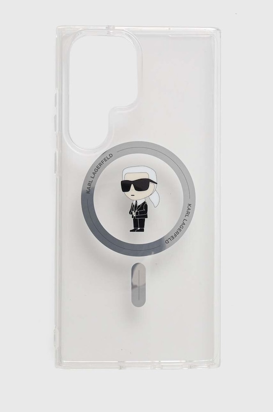 Puzdro na mobil Karl Lagerfeld S23 Ultra S918 potlač priesvitná KLHMS23LHFCKNOT