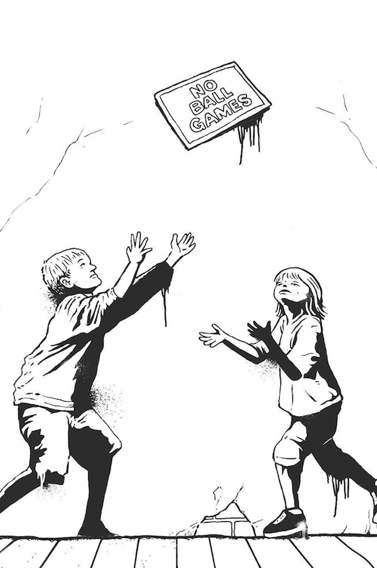 Lifestyle Bojanka home & lifestyle Banksy Coloring Book by Magnus Frederiksen DP1002 šarena
