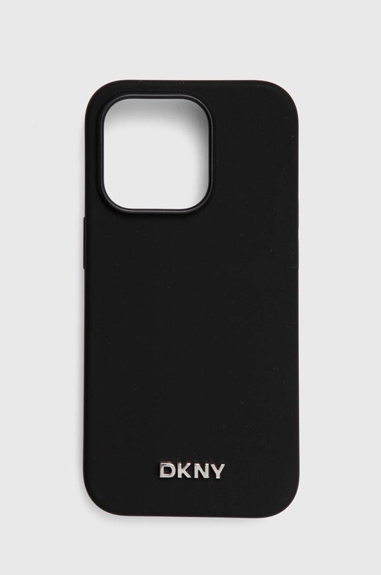 Dkny etui na telefon iPhone 14 Pro 6.1" nadruk czarny DKHMP14LSMCHLK