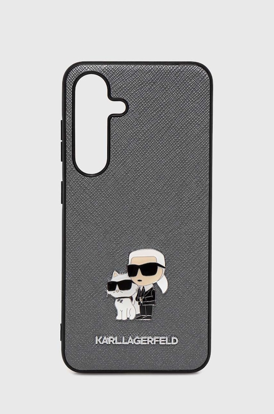 Puzdro na mobil Karl Lagerfeld S24 S921 na mobil sivá KLHCS24SPSAKCMPG
