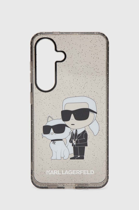 Puzdro na mobil Karl Lagerfeld Galaxy S24 S921 na mobil čierna KLHCS24SHNKCTGK