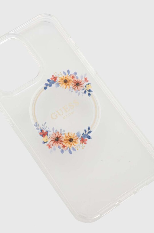 Guess etui pentru telefon iPhone 15 Pro Max 6.7 GUHMP15XHFWFCT transparent AA00