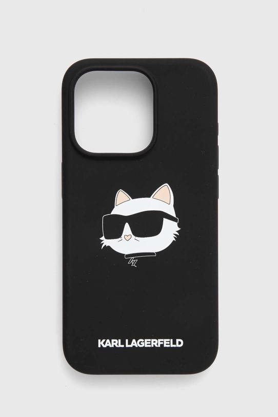 Кейс за телефон Karl Lagerfeld iPhone 15 Pro 6.1 за телефон черен KLHMP15LSCHPPLK