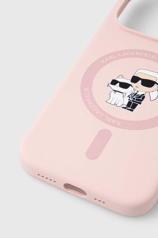 Puzdro na mobil Karl Lagerfeld iPhone 15 Pro 6.1 KLHMP15LSCMKCRHP ružová AA00