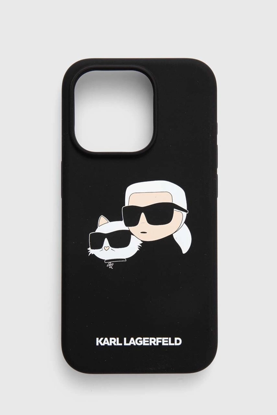 Karl Lagerfeld etui na telefon iPhone 15 Pro 6.1 na telefon czarny KLHMP15LSKCHPPLK