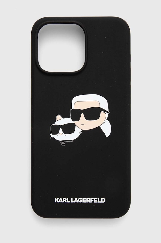 Karl Lagerfeld telefon tok iPhone 15 Pro Max 6.7 telefonhoz fekete KLHMP15XSKCHPPLK