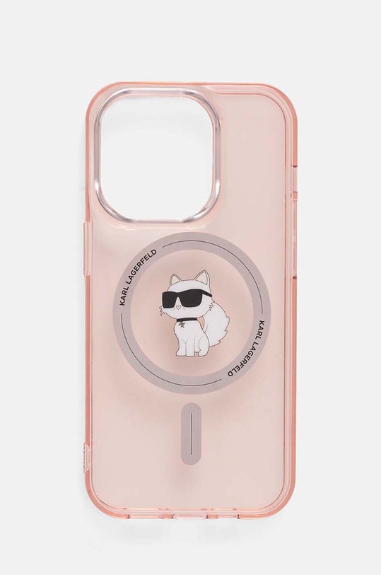 Puzdro na mobil Karl Lagerfeld iPhone 14 Pro 6.1 na mobil ružová KLHMP14LHFCCNOP