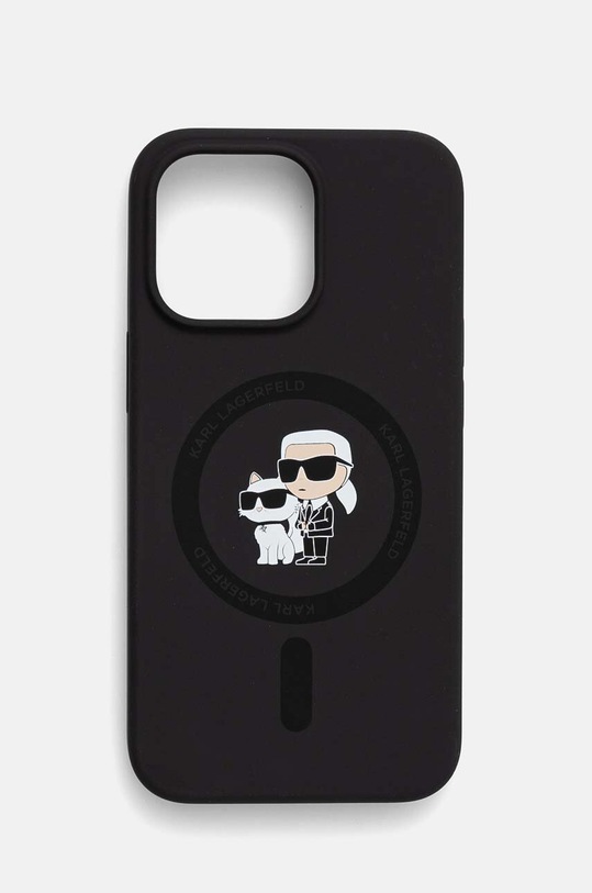 Puzdro na mobil Karl Lagerfeld iPhone 13 Pro / 13 6.1 na mobil čierna KLHMP13LSCMKCRHK