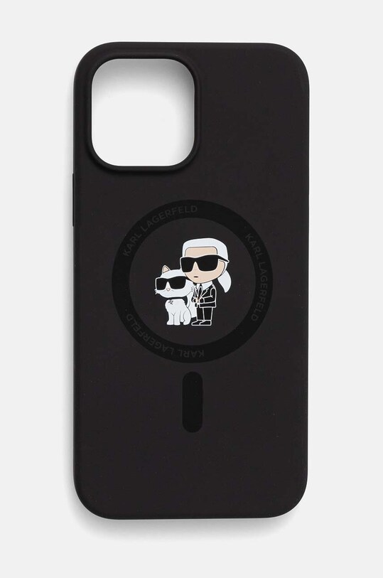 Karl Lagerfeld pokrowiec na telefon iPhone 13 Pro Max 6.7 na telefon czarny KLHMP13XSCMKCRHK