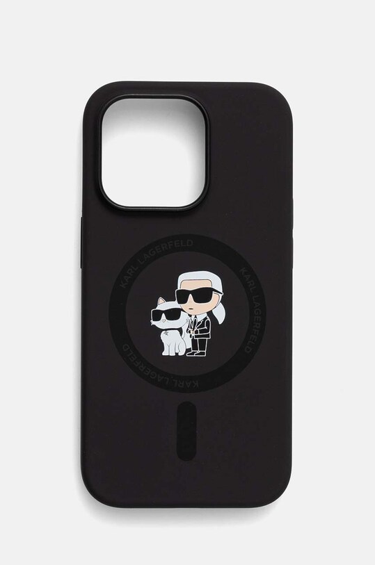 Karl Lagerfeld etui na telefon iPhone 14 Pro 6.1 na telefon czarny KLHMP14LSCMKCRHK